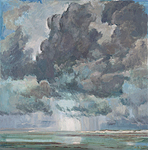 Horizon met bewolking