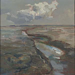 Priel op het Wad